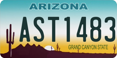 AZ license plate AST1483