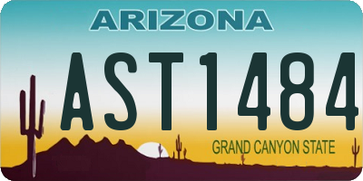 AZ license plate AST1484