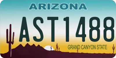 AZ license plate AST1488