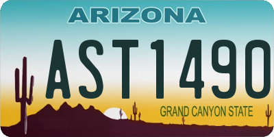 AZ license plate AST1490