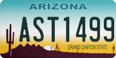 AZ license plate AST1499