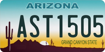 AZ license plate AST1505