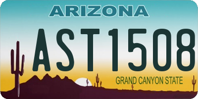AZ license plate AST1508