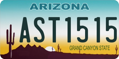 AZ license plate AST1515