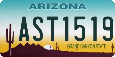 AZ license plate AST1519