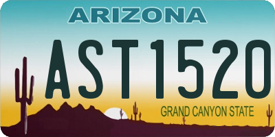 AZ license plate AST1520