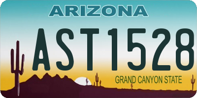 AZ license plate AST1528