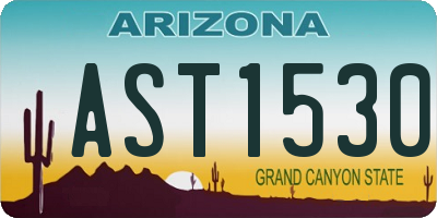 AZ license plate AST1530
