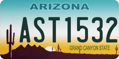 AZ license plate AST1532
