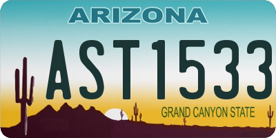 AZ license plate AST1533