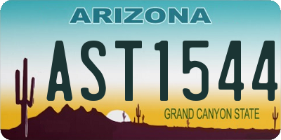 AZ license plate AST1544