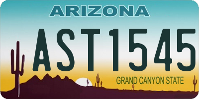 AZ license plate AST1545