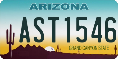 AZ license plate AST1546