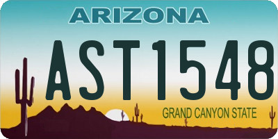 AZ license plate AST1548