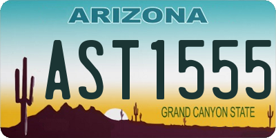 AZ license plate AST1555