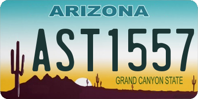 AZ license plate AST1557