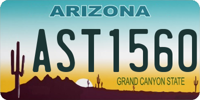 AZ license plate AST1560