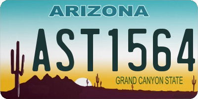 AZ license plate AST1564