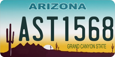 AZ license plate AST1568