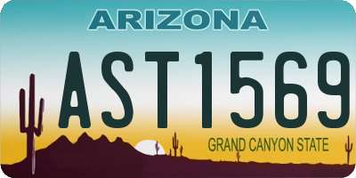 AZ license plate AST1569
