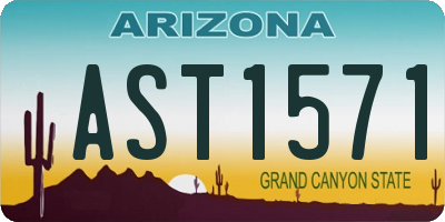 AZ license plate AST1571