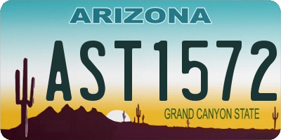 AZ license plate AST1572