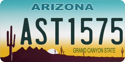 AZ license plate AST1575