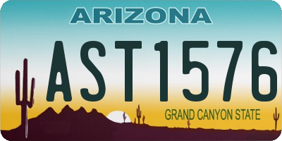 AZ license plate AST1576