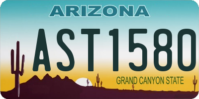 AZ license plate AST1580