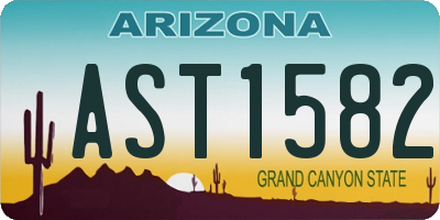 AZ license plate AST1582