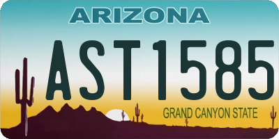 AZ license plate AST1585