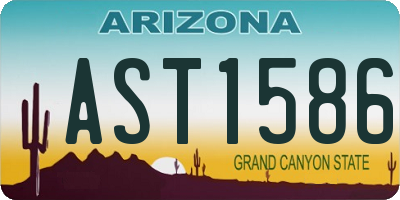 AZ license plate AST1586