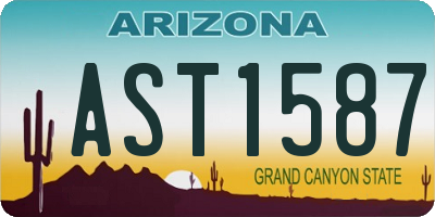 AZ license plate AST1587