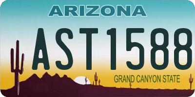 AZ license plate AST1588