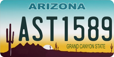 AZ license plate AST1589