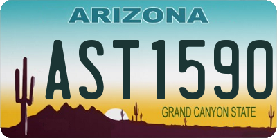 AZ license plate AST1590