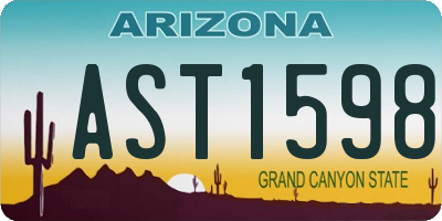 AZ license plate AST1598