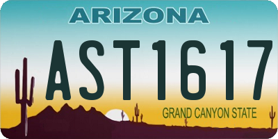 AZ license plate AST1617
