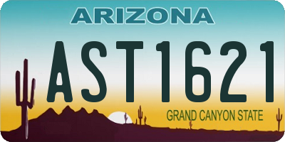 AZ license plate AST1621