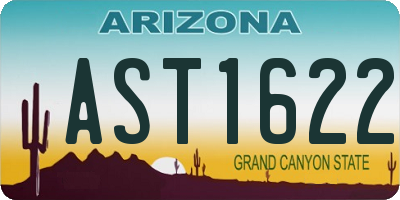 AZ license plate AST1622