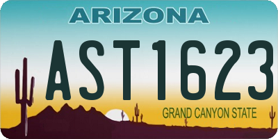 AZ license plate AST1623