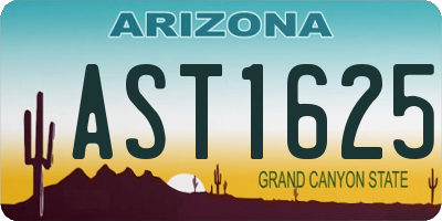 AZ license plate AST1625
