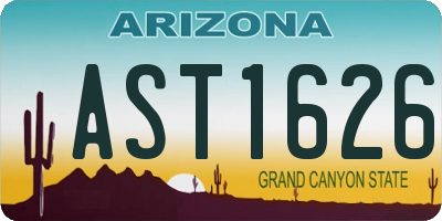 AZ license plate AST1626