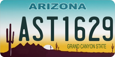 AZ license plate AST1629