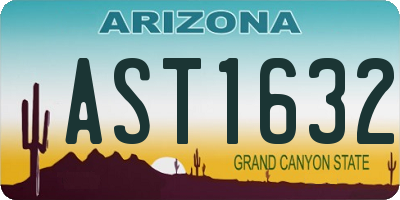 AZ license plate AST1632