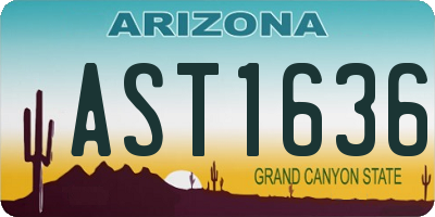 AZ license plate AST1636