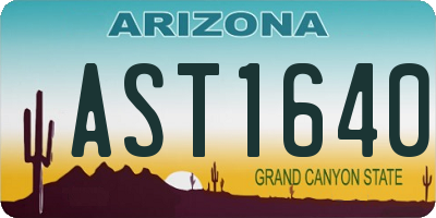 AZ license plate AST1640