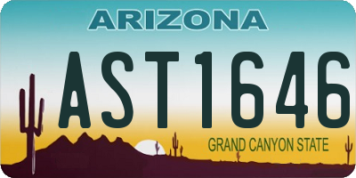 AZ license plate AST1646