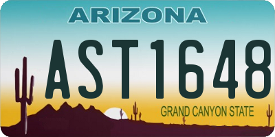 AZ license plate AST1648