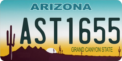AZ license plate AST1655